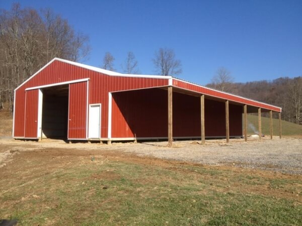 A horse barn built by Eastern Buildings in West Virginia